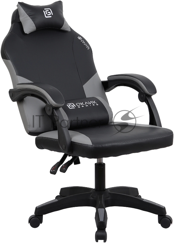 Кресло игровое Оклик Spirit черный/серый