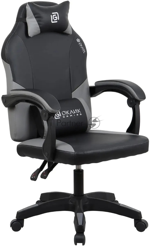 Кресло игровое Оклик Spirit черный/серый