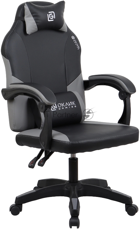 Кресло игровое Оклик Spirit черный/серый