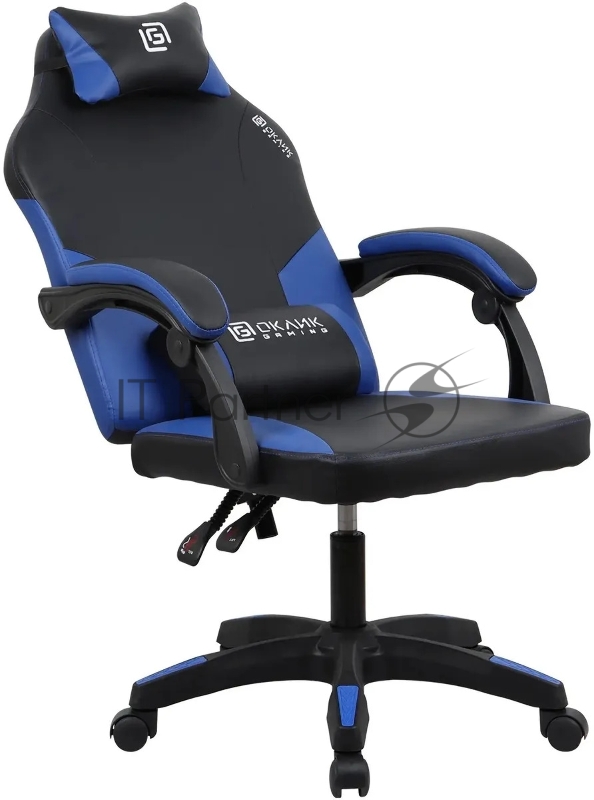 Кресло игровое Оклик Spirit черный/синий