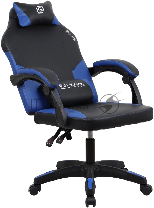 Кресло игровое Оклик Spirit черный/синий