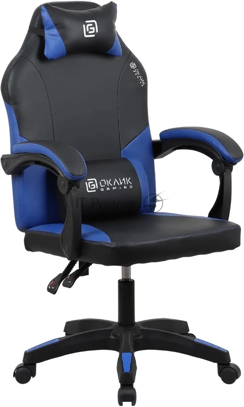 Кресло игровое Оклик Spirit черный/синий