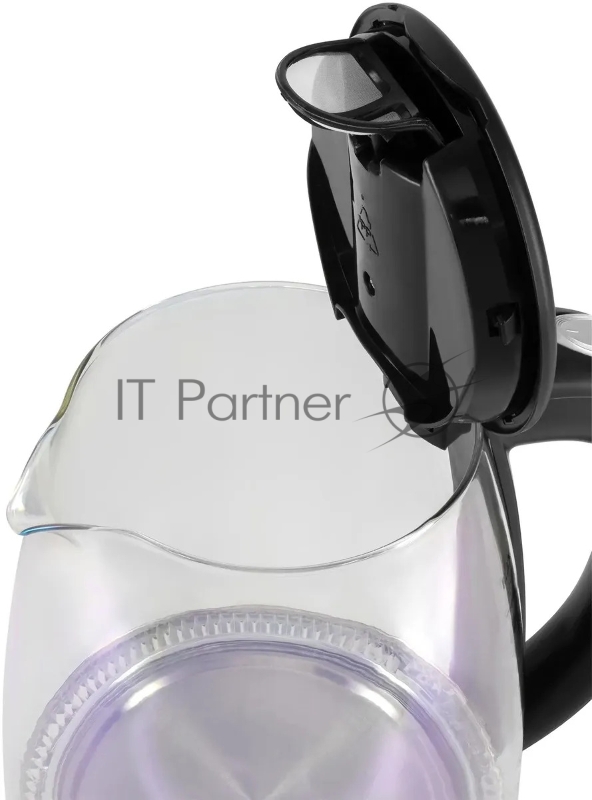 Чайник электрический Hyundai HYK-G8800 1.7л. 2200Вт черный/серебристый корпус: стекло