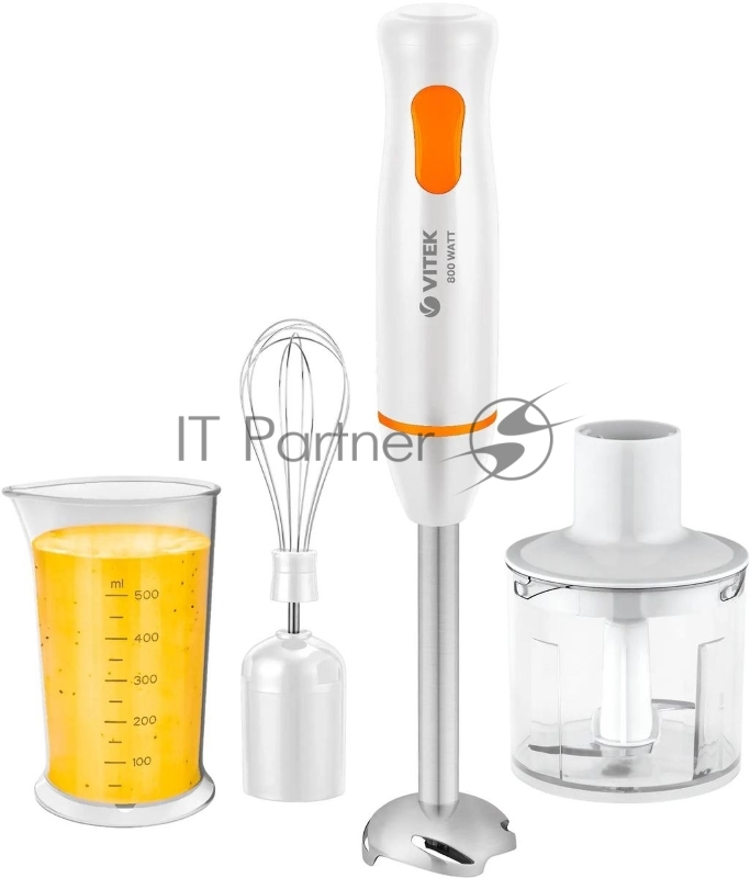 Блендер погружной Vitek Orange VT-3406 белый/оранжевый 700Вт