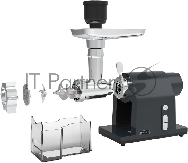 Мясорубка Rondell RDE-1452, 2000Вт, графит/серебристый