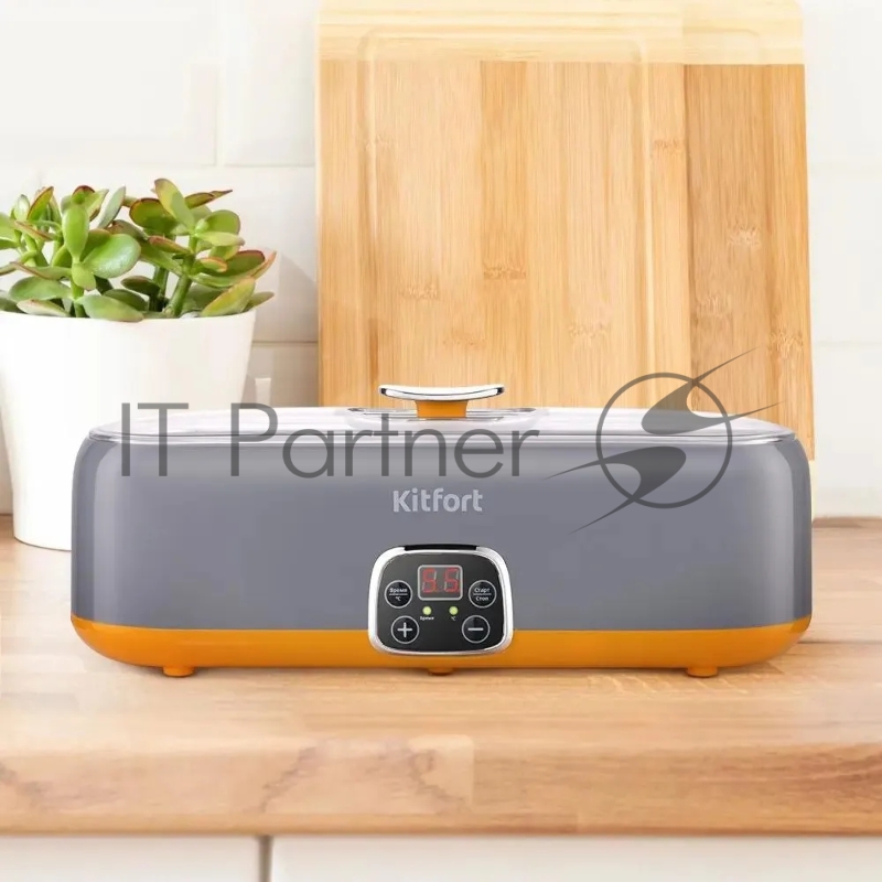 Йогуртница Kitfort КТ-6040 20Вт 8б. 200мл упр.:электрон. серый