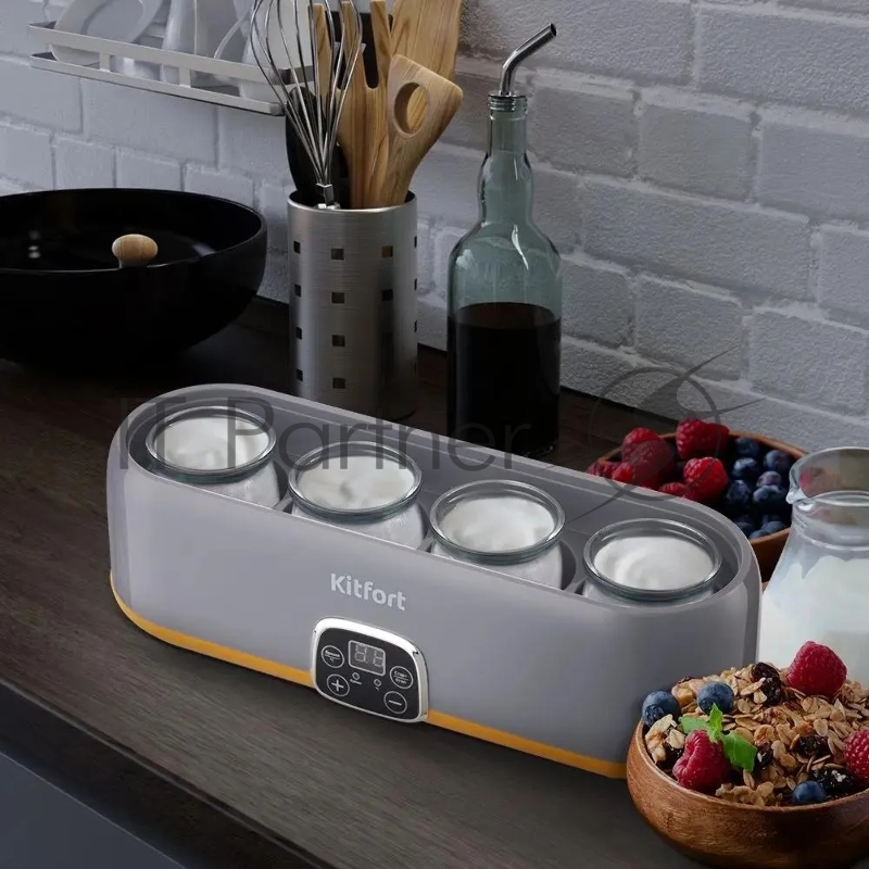 Йогуртница Kitfort КТ-6040 20Вт 8б. 200мл упр.:электрон. серый
