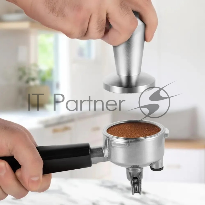 Кофеварка рожковая Kitfort КТ-7173 1550Вт черный/нержавеющая сталь