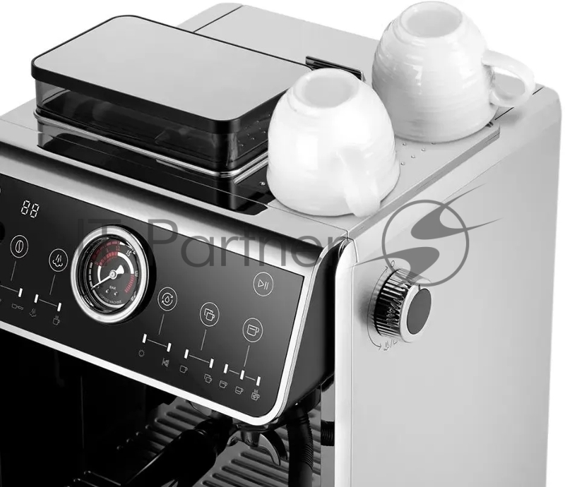 Кофеварка рожковая Kitfort КТ-7321 2800Вт нержавеющая сталь/черный