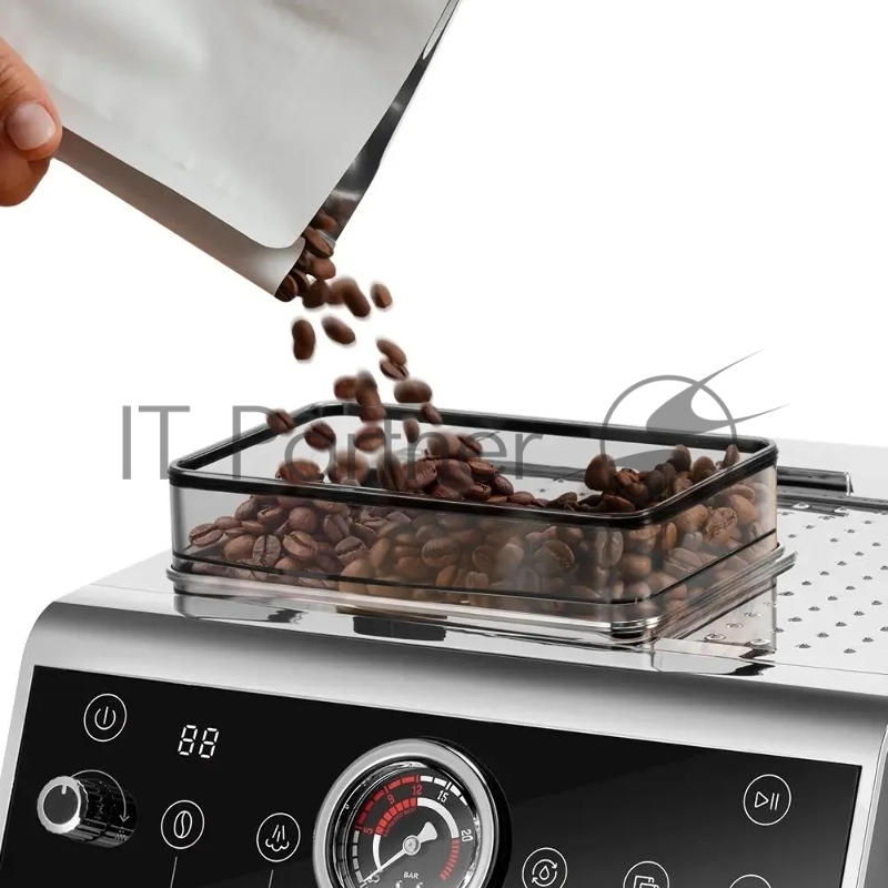 Кофеварка рожковая Kitfort КТ-7321 2800Вт нержавеющая сталь/черный