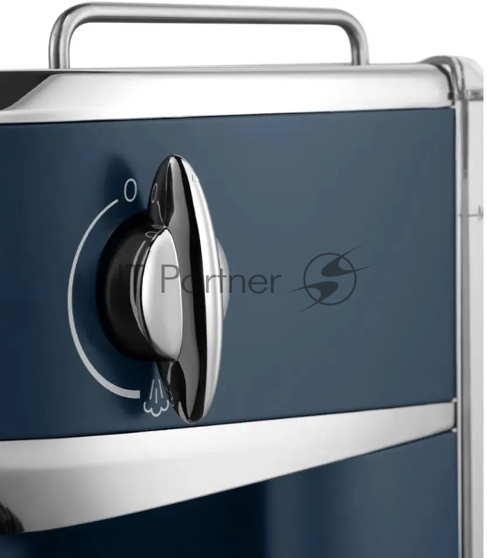 Кофеварка рожковая Kitfort КТ-7429 1360Вт синий/нержавеющая сталь