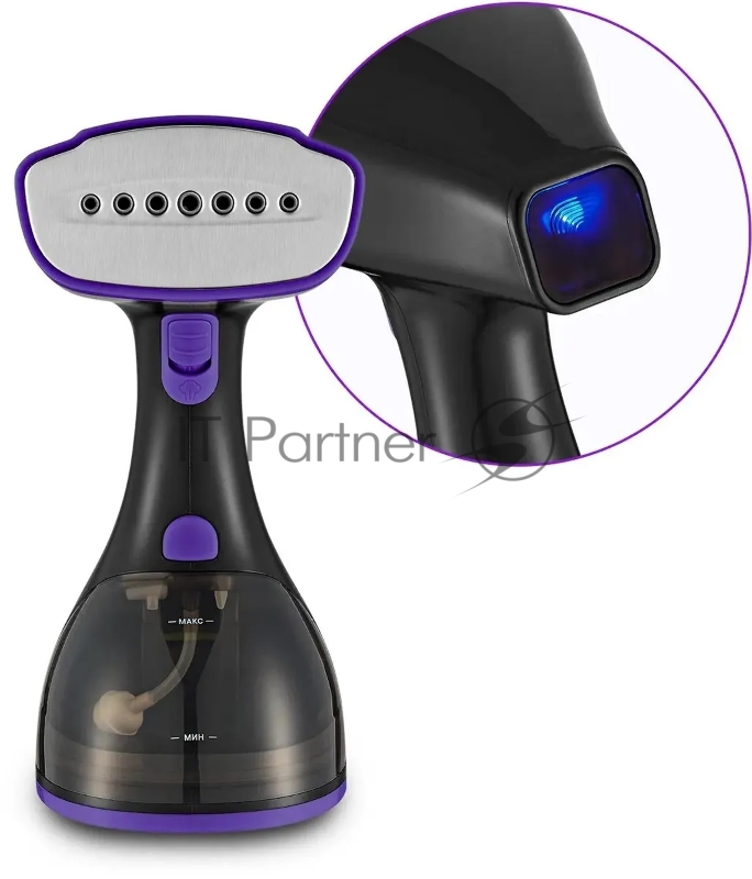 Отпариватель ручной Kitfort КТ-9121-1 1500Вт черный/фиолетовый