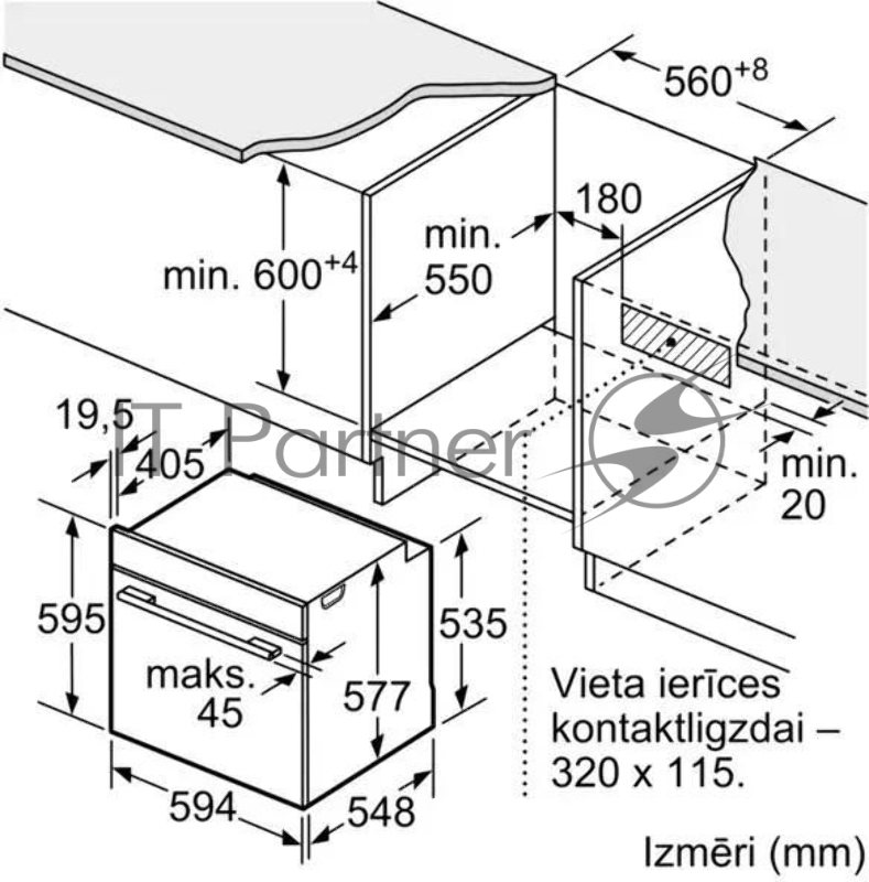 Духовой шкаф Электрический Bosch HBG7721B1 черный