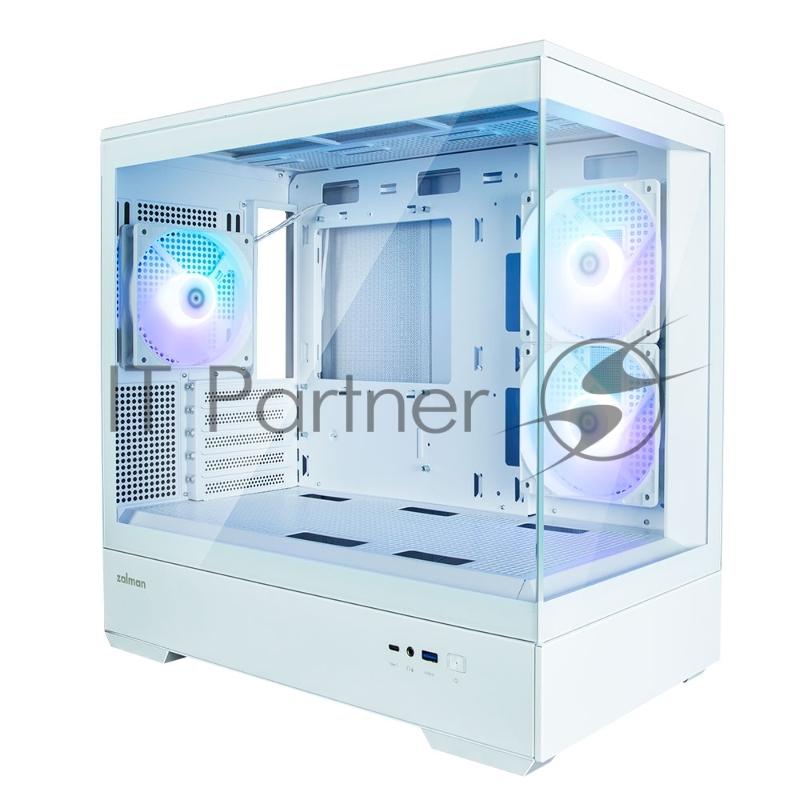 Корпус MiniTower Zalman P30 White (mATX, без БП, ARGB, USB3.2 Type-A + USB3.2 Type-C) (Zalman P30 White)