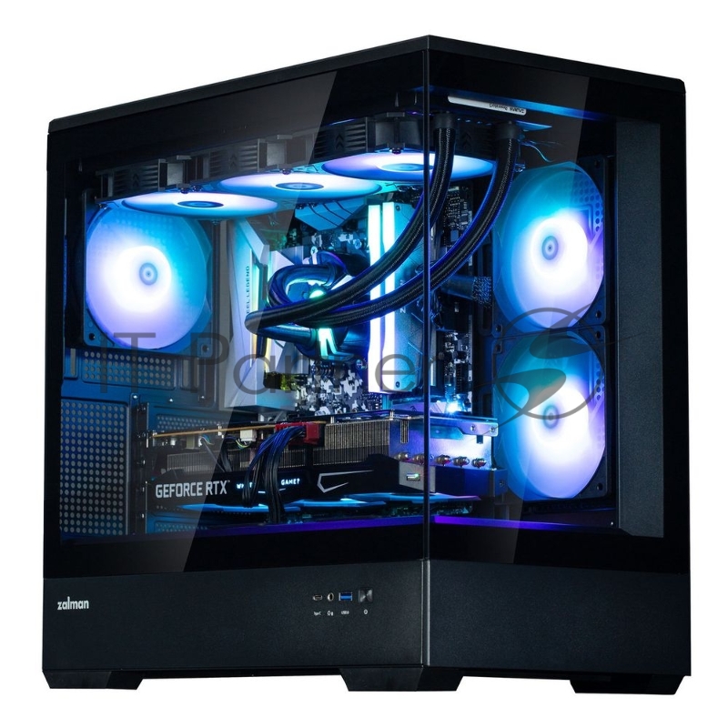 Корпус MiniTower Zalman P30 Black (mATX, без БП, ARGB, USB3.2 Type-A + USB3.2 Type-C) (Zalman P30)