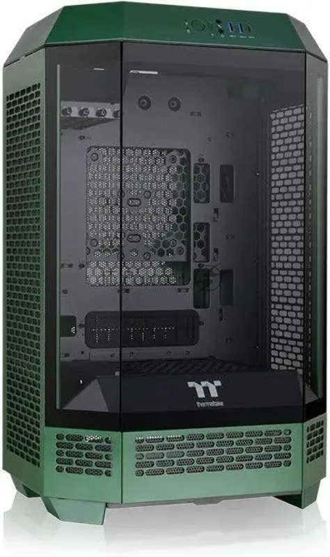 Корпус Thermaltake The Tower 300 Racing Green зеленый без БП miniITX 8x120mm 6x140mm 2xUSB3.0 audio bott PSU