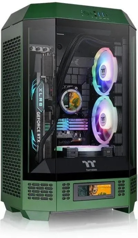 Корпус Thermaltake The Tower 300 Racing Green зеленый без БП miniITX 8x120mm 6x140mm 2xUSB3.0 audio bott PSU