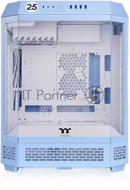 Корпус Thermaltake The Tower 600 Hydrangea голубой без БП ATX 13x120mm 9x140mm 4xUSB3.0 audio bott PSU