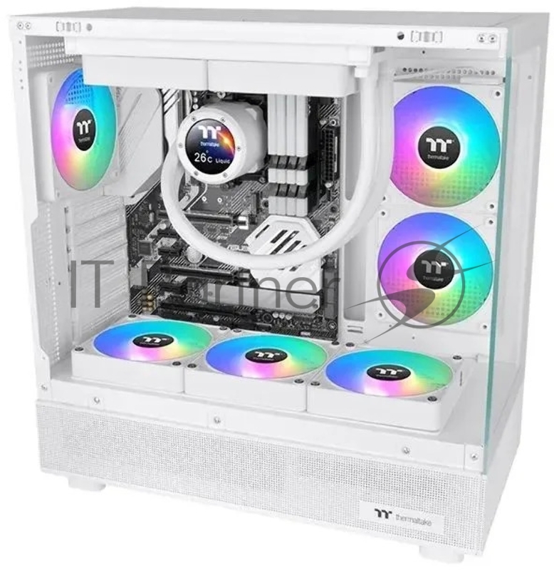 Вентилятор для корпуса Thermaltake CT120 EX Sync ARGB 120х120x25 белый 4-pin 28.5дБ (упак.:3шт) (CL-F190-PL12SW-A) Ret