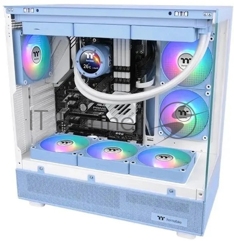 Вентилятор для корпуса Thermaltake CT120 EX Sync Hydrangea ARGB 120х120x25 синий 4-pin 28.5дБ (упак.:3шт) (CL-F196-PL12BU-A) Ret