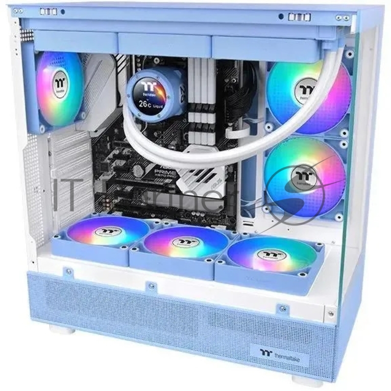 Вентилятор для корпуса Thermaltake CT120 Sync Hydrangea ARGB 120х120x25 голубой 4-pin 25.8дБ (упак.:2шт) (CL-F202-PL12BU-A) Ret