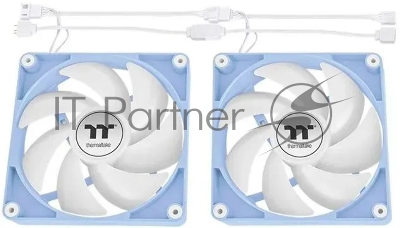 Вентилятор для корпуса Thermaltake CT120 Sync Hydrangea ARGB 120х120x25 голубой 4-pin 25.8дБ (упак.:2шт) (CL-F202-PL12BU-A) Ret