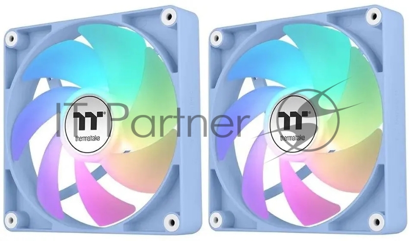 Вентилятор для корпуса Thermaltake CT120 Sync Hydrangea ARGB 120х120x25 голубой 4-pin 25.8дБ (упак.:2шт) (CL-F202-PL12BU-A) Ret