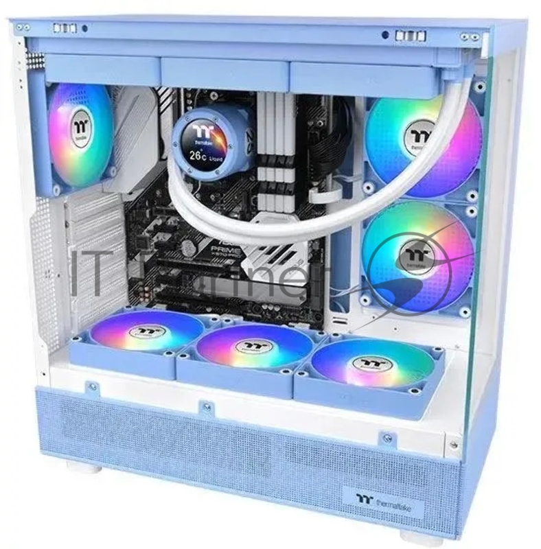 Вентилятор для корпуса Thermaltake CT120 Sync Hydrangea Reverse ARGB 120х120x25 голубой 4-pin 31.2дБ (упак.:2шт) (CL-F200-PL12BU-A) Ret