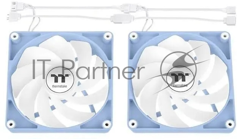 Вентилятор для корпуса Thermaltake CT120 Sync Hydrangea Reverse ARGB 120х120x25 голубой 4-pin 31.2дБ (упак.:2шт) (CL-F200-PL12BU-A) Ret