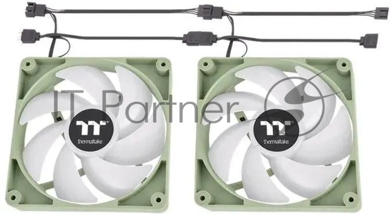 Вентилятор для корпуса Thermaltake CT120 Sync Matcha ARGB 120х120x25 зеленый 4-pin 25.8дБ (упак.:2шт) (CL-F202-PL12MG-A) Ret