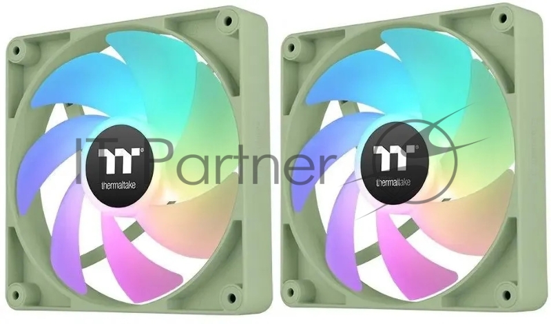 Вентилятор для корпуса Thermaltake CT120 Sync Matcha ARGB 120х120x25 зеленый 4-pin 25.8дБ (упак.:2шт) (CL-F202-PL12MG-A) Ret