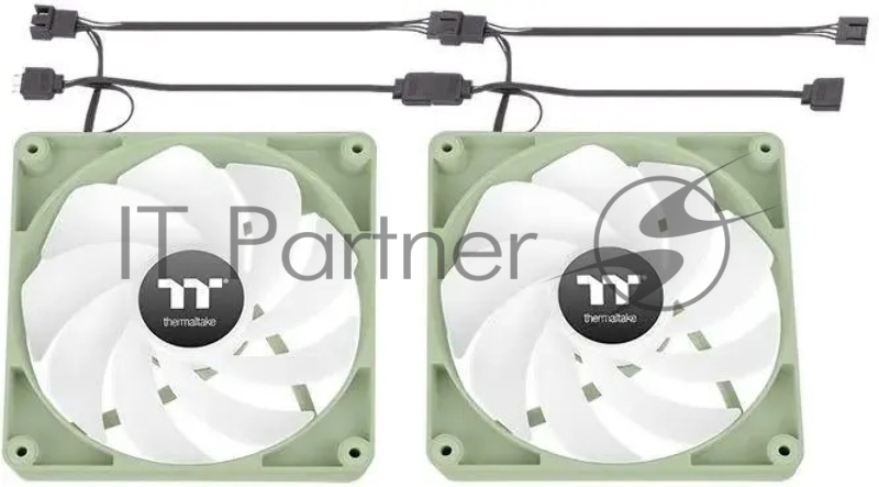 Вентилятор для корпуса Thermaltake CT120 Sync Matcha Reverse ARGB 120х120x25 зеленый 4-pin 31.2дБ (упак.:2шт) (CL-F200-PL12MG-A) Ret