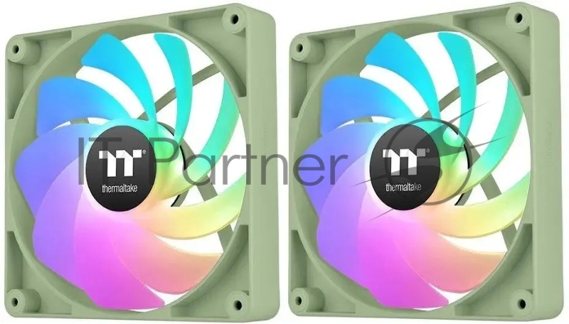 Вентилятор для корпуса Thermaltake CT120 Sync Matcha Reverse ARGB 120х120x25 зеленый 4-pin 31.2дБ (упак.:2шт) (CL-F200-PL12MG-A) Ret
