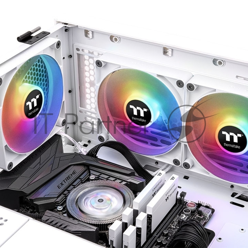 Вентилятор для корпуса Thermaltake CT140 ARGB 140х140x25 белый 4-pin 30.5дБ (упак.:2шт) (CL-F154-PL14SW-A) Ret