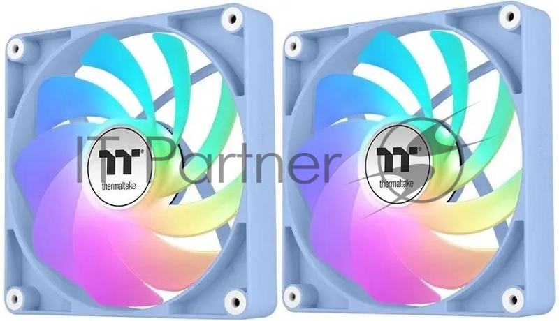 Вентилятор для корпуса Thermaltake CT140 Sync Hydrangea Reverse ARGB 140х140x25 голубой 4-pin 32.8дБ (упак.:2шт) (CL-F201-PL14BU-A) Ret