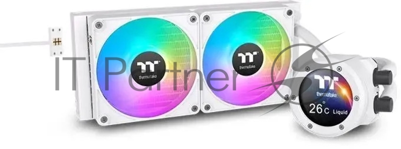 Система водяного охлаждения Thermaltake TH240 V2 Ultra EX Snow ARGB Soc-AM5/AM4/1151/1200/1700 белый 4-pin 28.5dB Al+Cu LCD Ret (CL-W425-PL12SW-A)