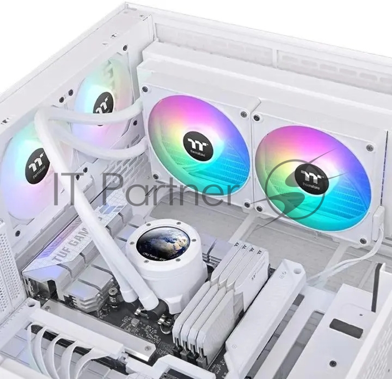 Система водяного охлаждения Thermaltake TH280 V2 Ultra EX Snow ARGB Soc-AM5/AM4/1151/1200/1700 белый 4-pin 30.7dB Al+Cu LCD Ret (CL-W427-PL14SW-A)