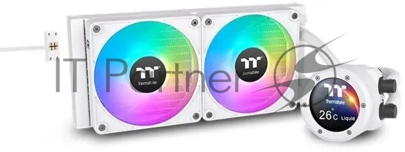 Система водяного охлаждения Thermaltake TH280 V2 Ultra EX Snow ARGB Soc-AM5/AM4/1151/1200/1700 белый 4-pin 30.7dB Al+Cu LCD Ret (CL-W427-PL14SW-A)