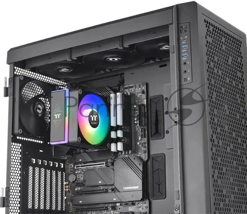 Устройство охлаждения (кулер) Thermaltake Astria 200 ARGB Soc-AM5/AM4/1151/1200/1700 черный 4-pin 26.8dB Al 210W Ret (CL-P119-AL12SW-A)