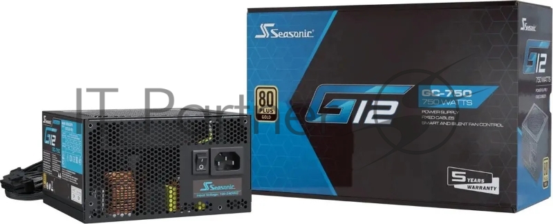 Блок питания Seasonic ATX 750W G12 GC-750 80+ gold (20+4pin) APFC 120mm fan 6xSATA RTL