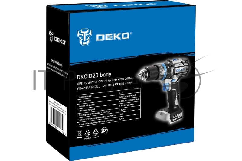 Дрель-шуруповерт Deko DKCID20 063-4456