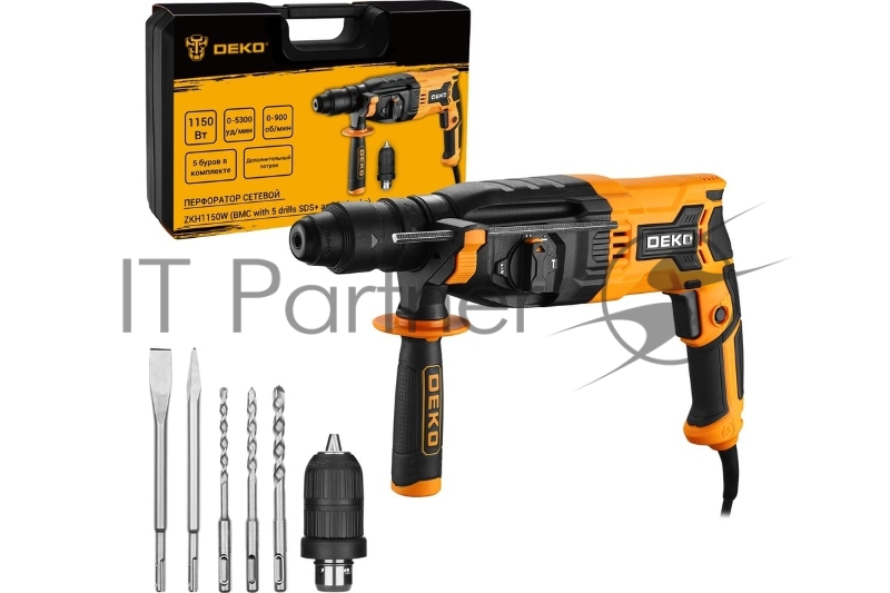 Перфоратор Deko ZKH1150W, 1150Вт, 084-1017