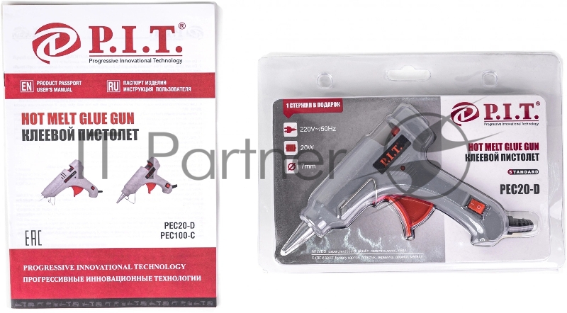 Клеевой пистолет P.I.T. PEC20-D 20Вт