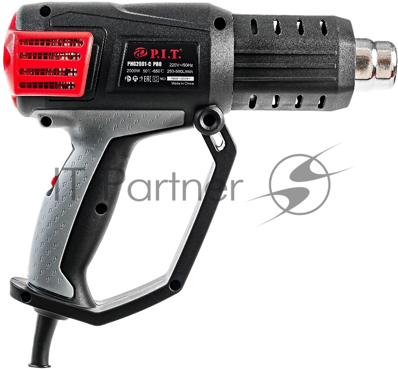 Технический фен P.I.T. PHG2001-C темп.350/550С черный