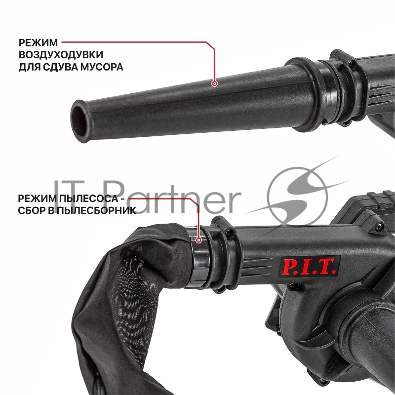 Воздуходувка P.I.T. PBO20H-300A SOLO черный