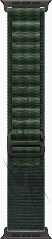 Смарт-часы Apple Watch Ultra 2 2024 A2986 49мм OLED корп.черный титан Alpine loop рем.темно-зеленый разм.брасл.:145-190мм (MX4R3ZP/A)