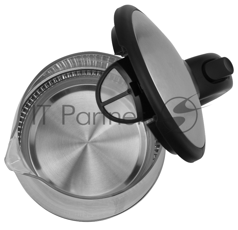 Чайник электрический Vitek VT-8810 1.7л. 2200Вт серебристый/черный корпус: стекло/пластик