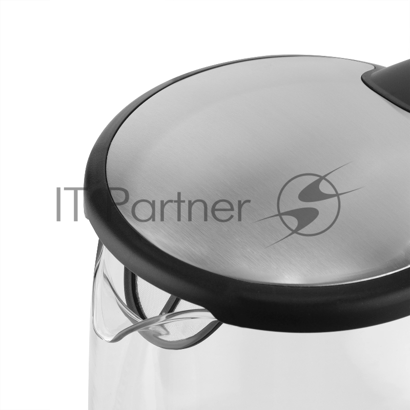 Чайник электрический Vitek VT-8810 1.7л. 2200Вт серебристый/черный корпус: стекло/пластик