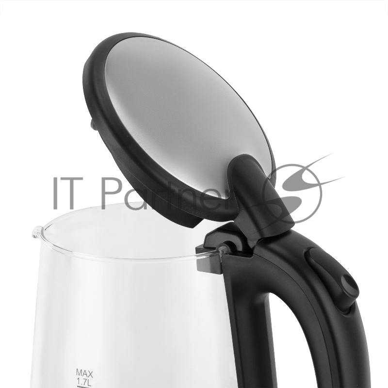 Чайник электрический Vitek VT-8810 1.7л. 2200Вт серебристый/черный корпус: стекло/пластик