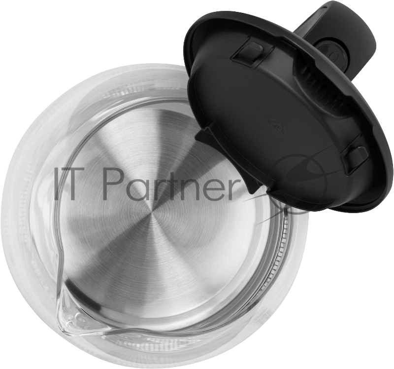 Чайник электрический Vitek VT-7074 1.7л. 2200Вт прозрачный/черный корпус: стекло/пластик